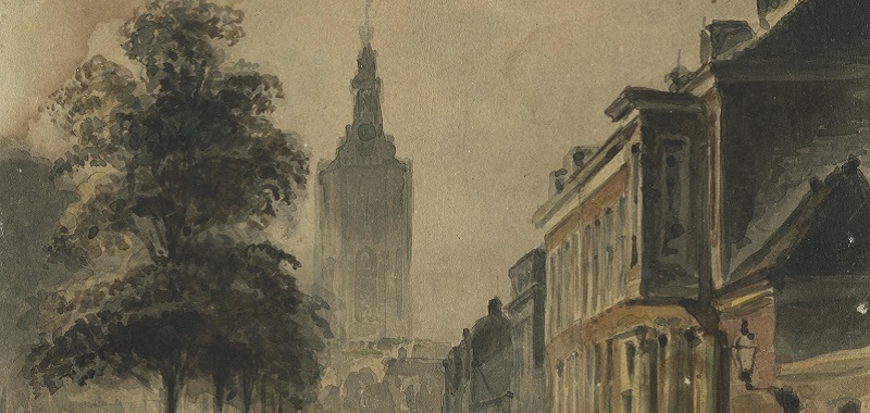 Veenlaan, 1850. Tekening: C.J. Behr