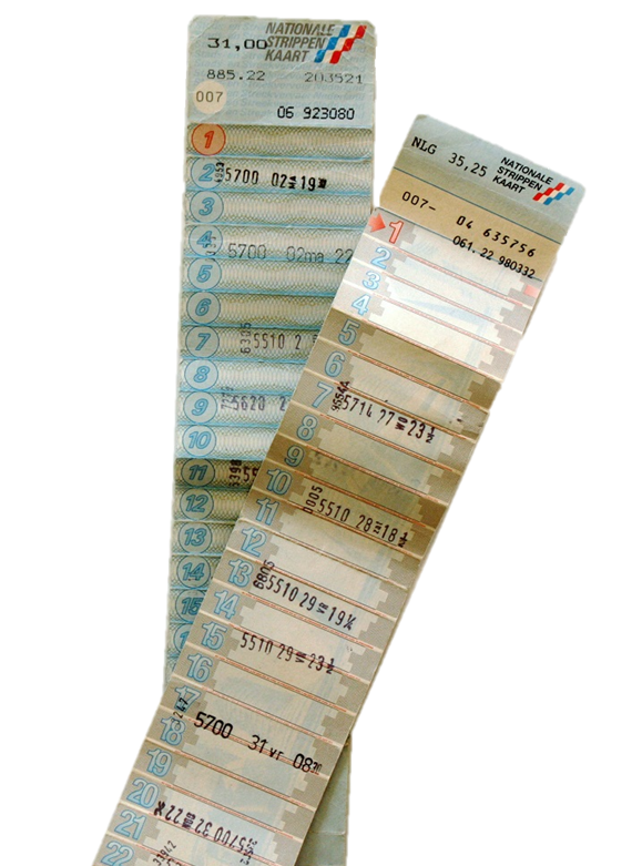 Strippenkaarten uit het "guldentijdperk"