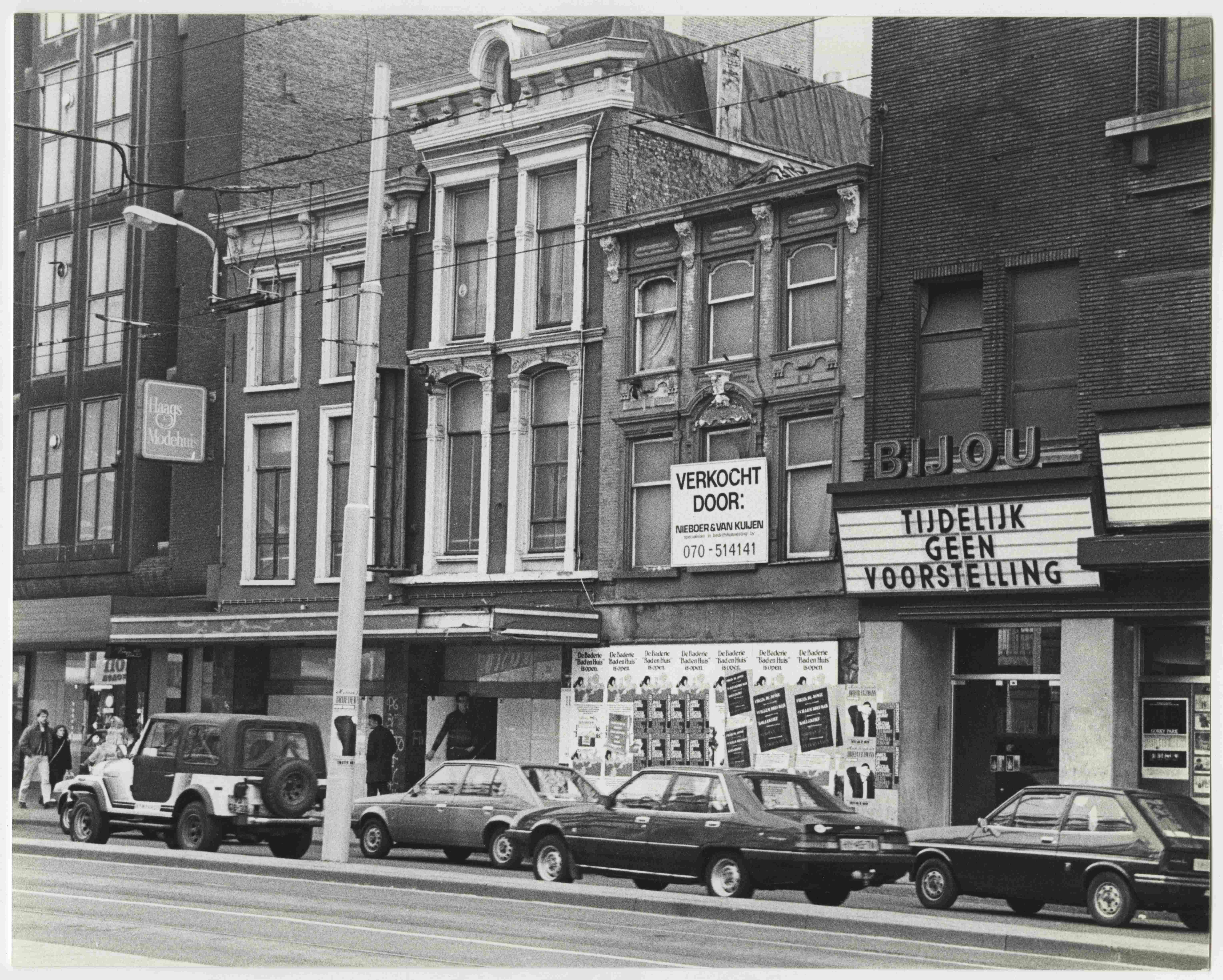 Het Haagse Modehuis waar ooit Wimpy gevestigd was. Foto: Robert Scheers 1983