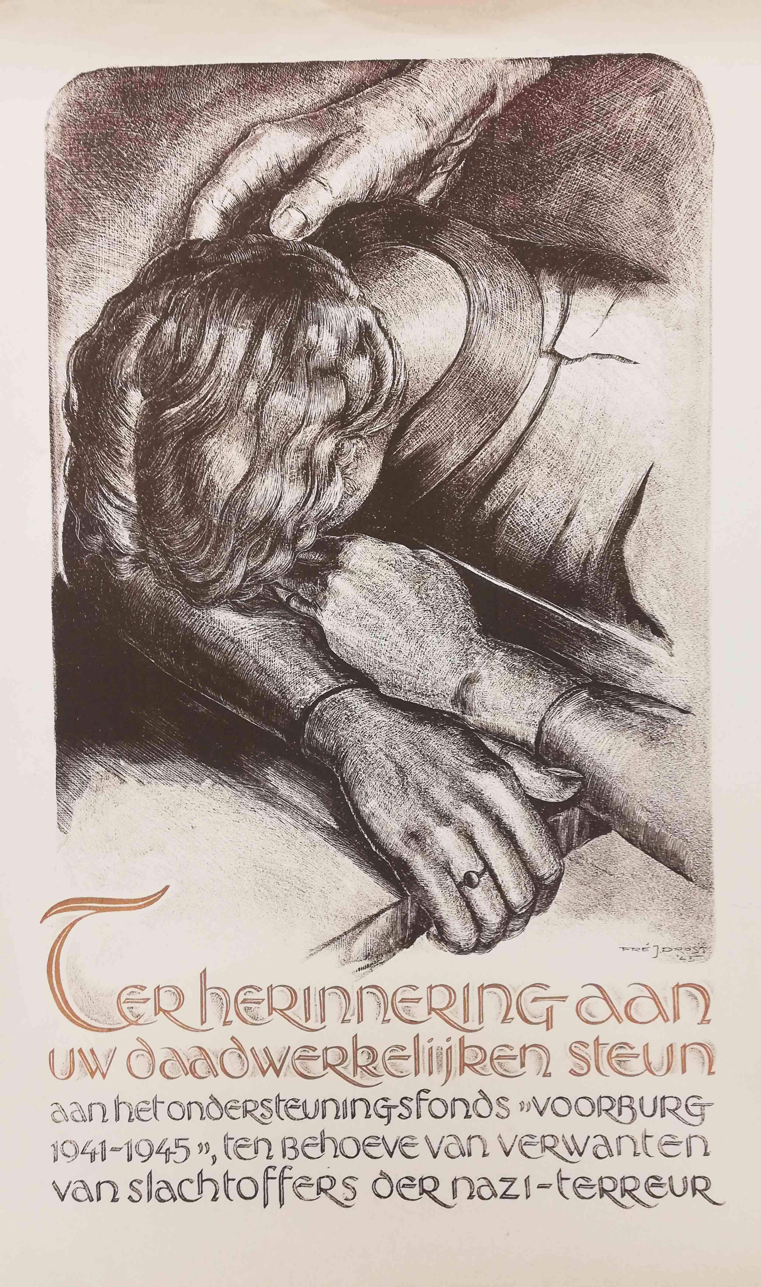 Affiche steunbetuiging Fré Drost