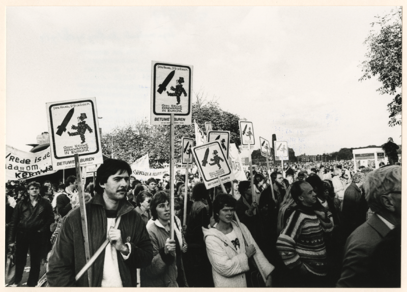 Anti-kruisrakettendemonstratie, oktober 1983, foto Jan Stegeman