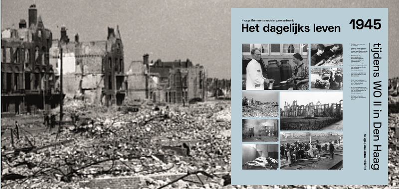 1945, Juliana van Stolberglaan na het bombardement op het Bezuidenhout | Fotograaf: Emo Jurjen Rentema 1945, Juliana van Stolberglaan na het bombardement op het Bezuidenhout | Fotograaf: Emo Jurjen Rentema