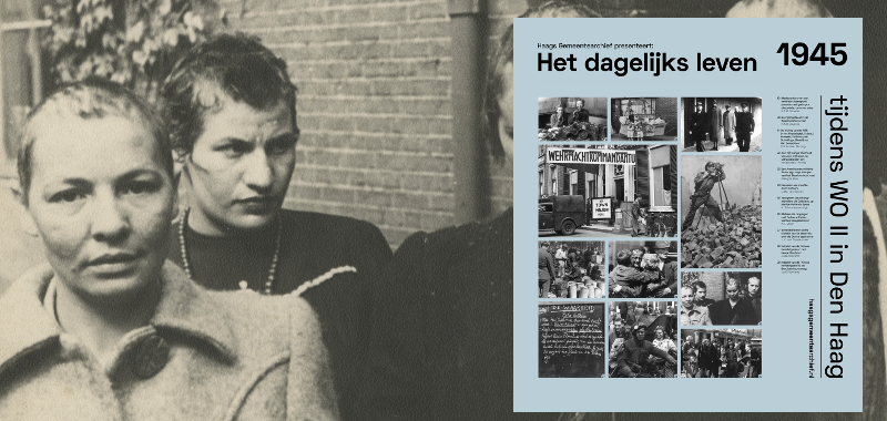 1945, Schilderswijk: meisjes, die omgingen met Duitse soldaten werden in mei 1945 kaalgeschoren | Fotograaf: H.C. Mojet 1945, Schilderswijk: meisjes, die omgingen met Duitse soldaten werden in mei 1945 kaalgeschoren | Fotograaf: H.C. Mojet