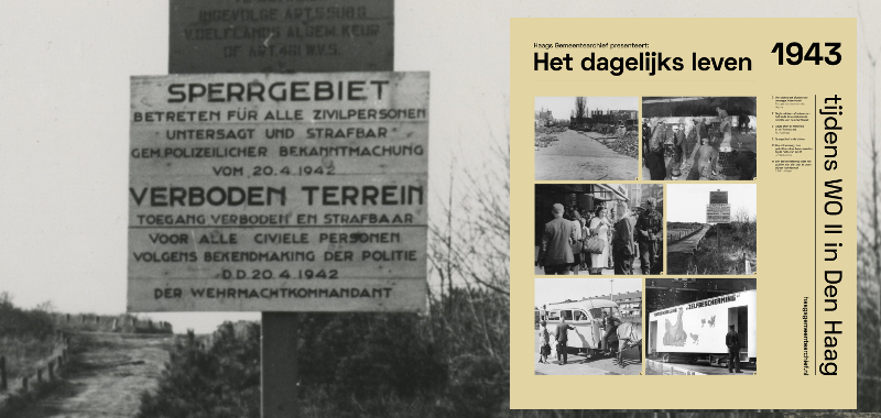 1943, Westduinen met een bord Sperrgebiet 1943, Westduinen met een bord Sperrgebiet