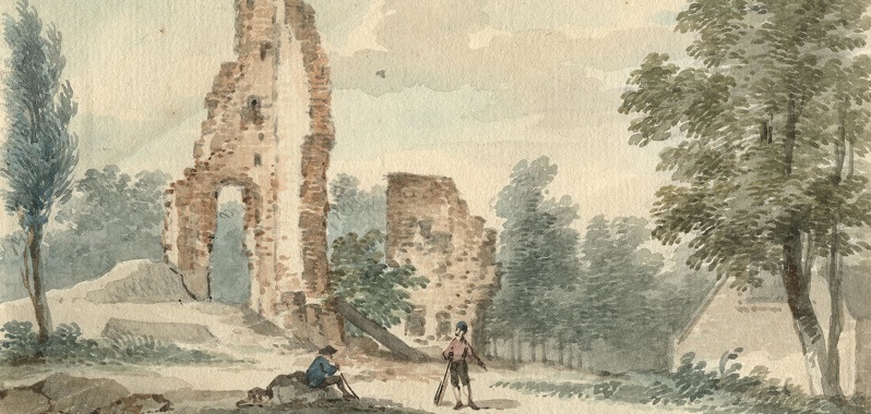 Ruïne van de kerk op Oud-Eikenduinen