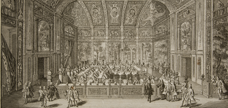 Vergaderzaal van de Staten van Holland, nu Eerste Kamer.