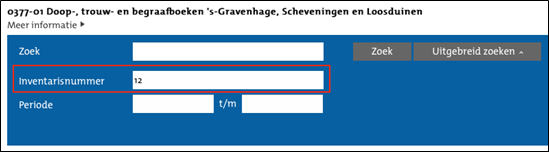 Naamindex dopen inventarisnummer Naamindex dopen inventarisnummer