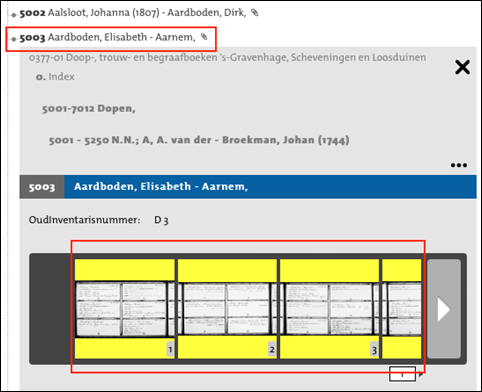 Naamindex dopen naamreeks Naamindex dopen naamreeks