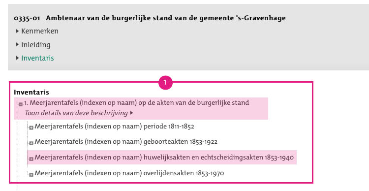Zoekhulp Huwelijksakten HGA1