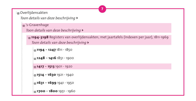 Zoekhulp Overlijdensakten HGA7