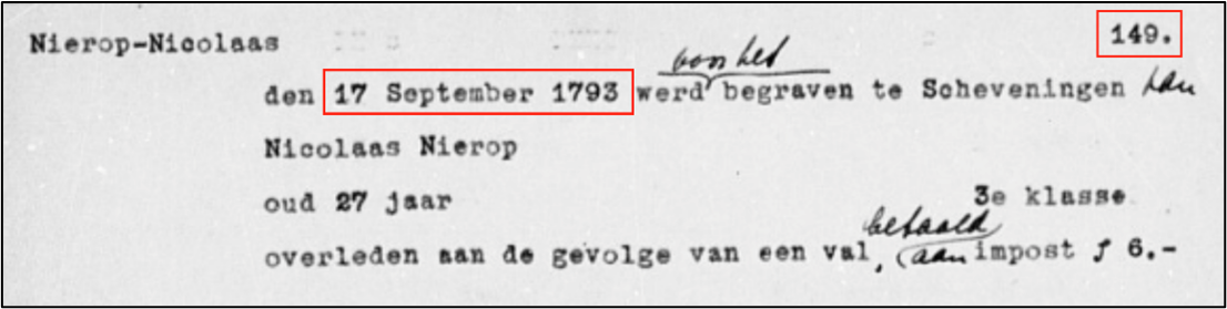 Zoekinstructie begraven 1695 1805 concordans oude en nieuwe inventarisnummers verschillende klasse Zoekinstructie begraven 1695 1805 concordans oude en nieuwe inventarisnummers verschillende klasse