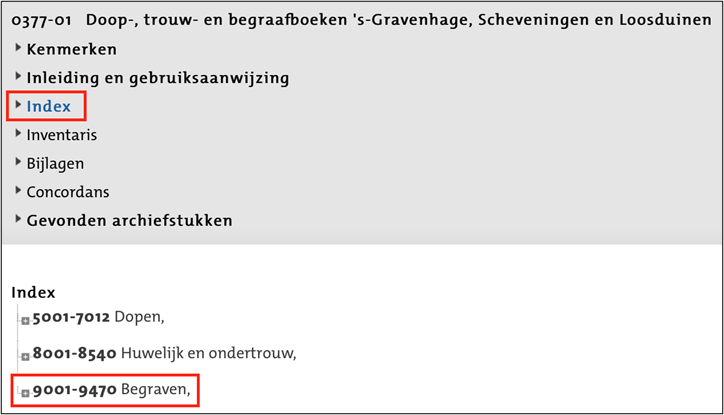 Zoeken in index begraafboeken zoeken in index begraven 1